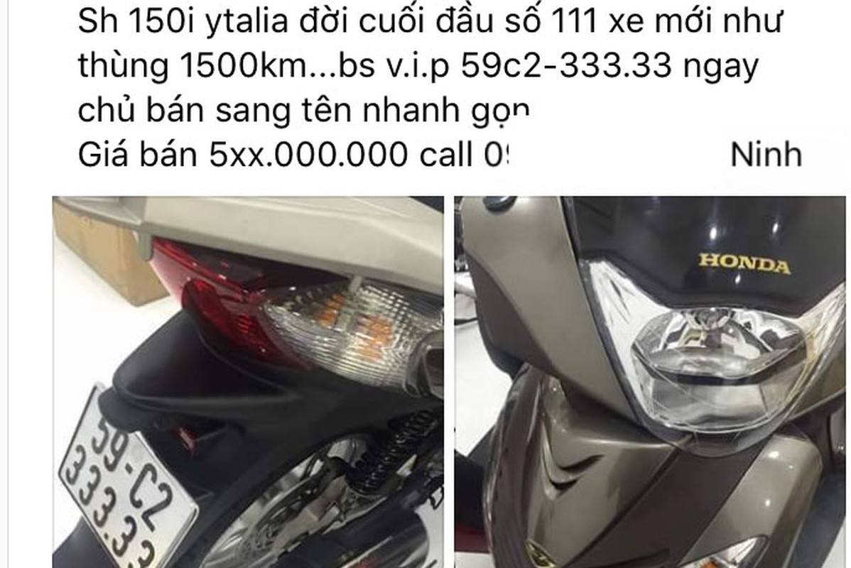 Mot xe may Honda SH doi cu doi duoc hai 